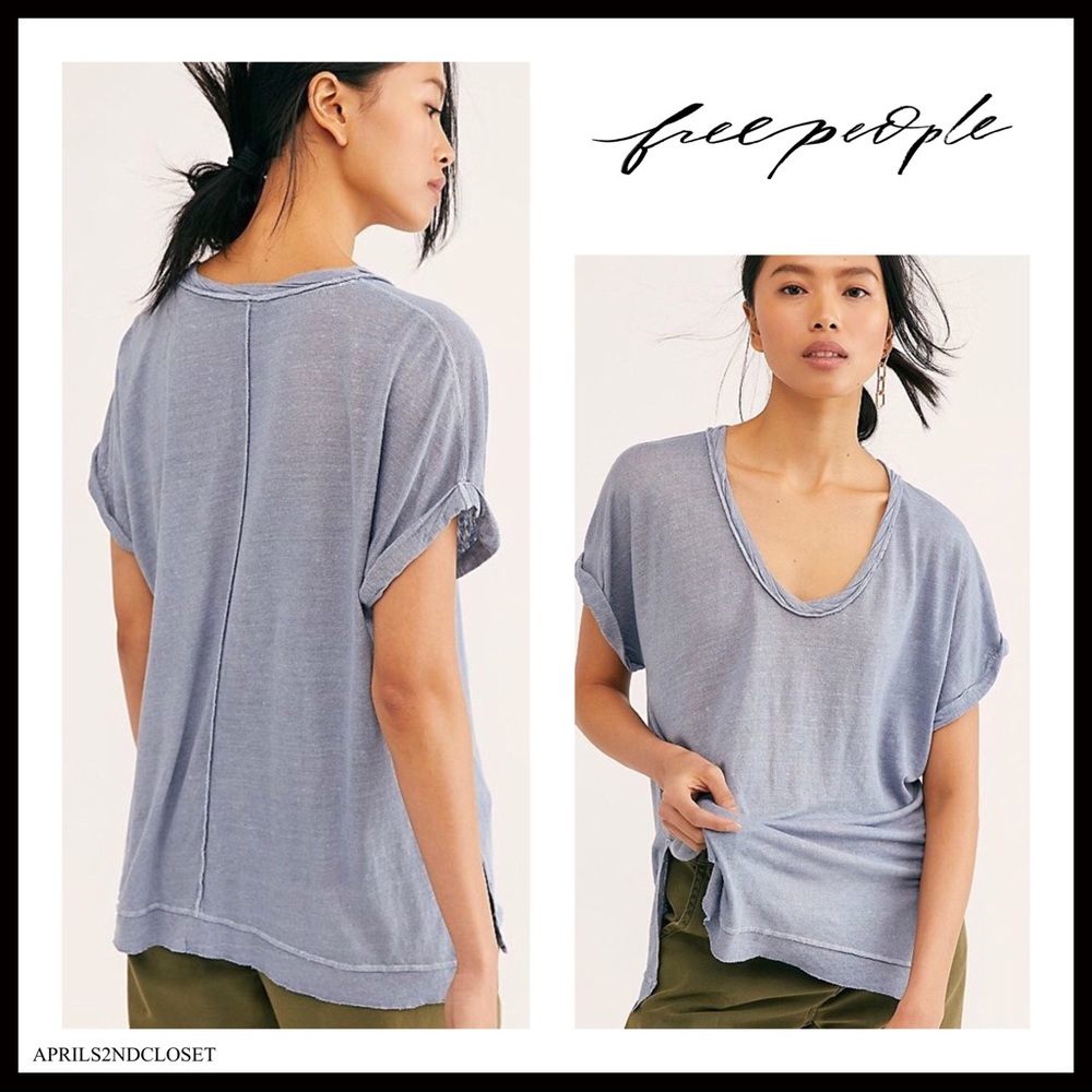 FREE PEOPLE BOHO FLOWY TUNIC TEE KNIT TOP A2C - Picture 5 of 16